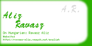 aliz ravasz business card